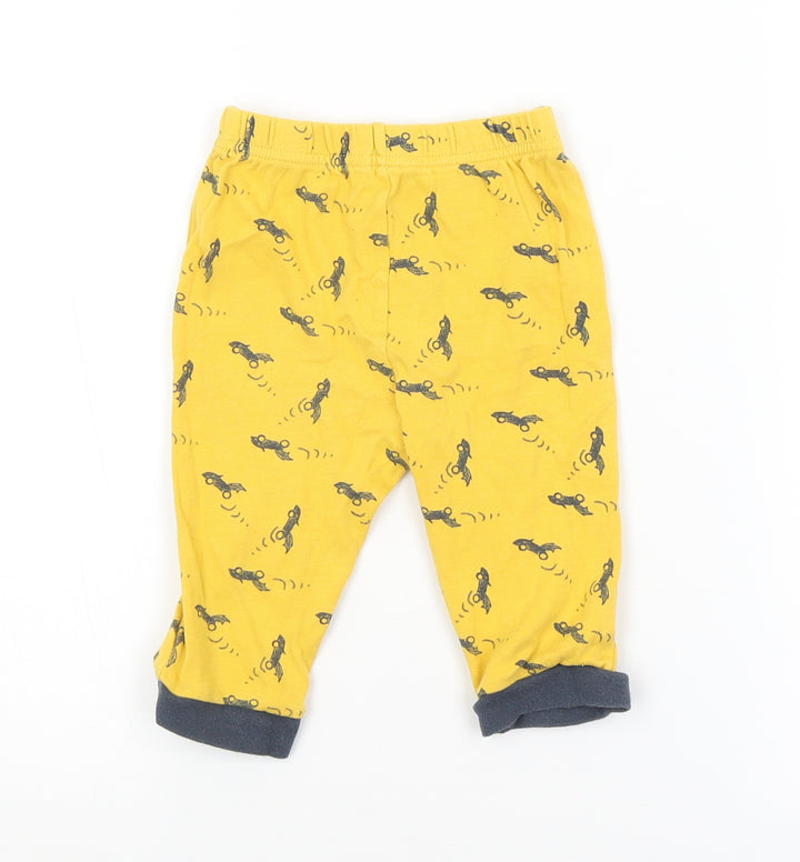 George Baby Yellow Solid Pyjama Pants Size 6-9 Months