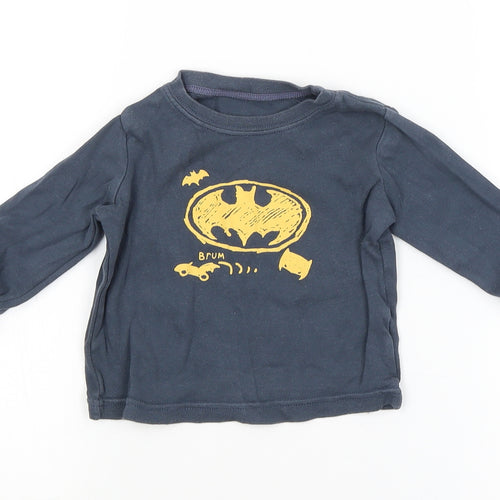 George Baby Blue   Basic T-Shirt Size 6-9 Months  - BATMAN