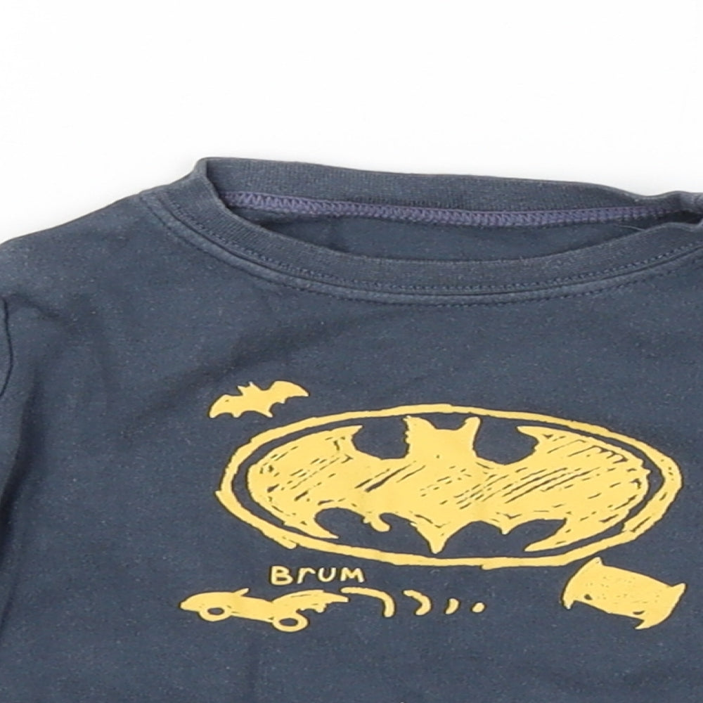 George Baby Blue   Basic T-Shirt Size 6-9 Months  - BATMAN