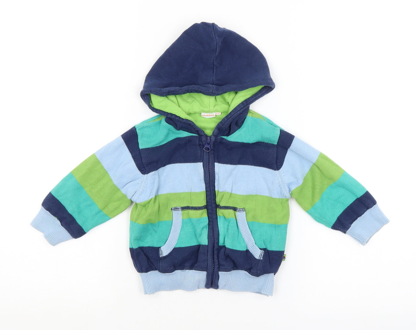 Blue Zoo Baby Blue Striped  Basic Jacket Jacket Size 9-12 Months