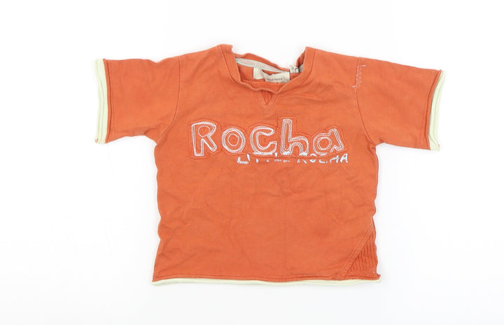 Rocha Little Rocha Baby Orange   Basic T-Shirt Size 12-18 Months