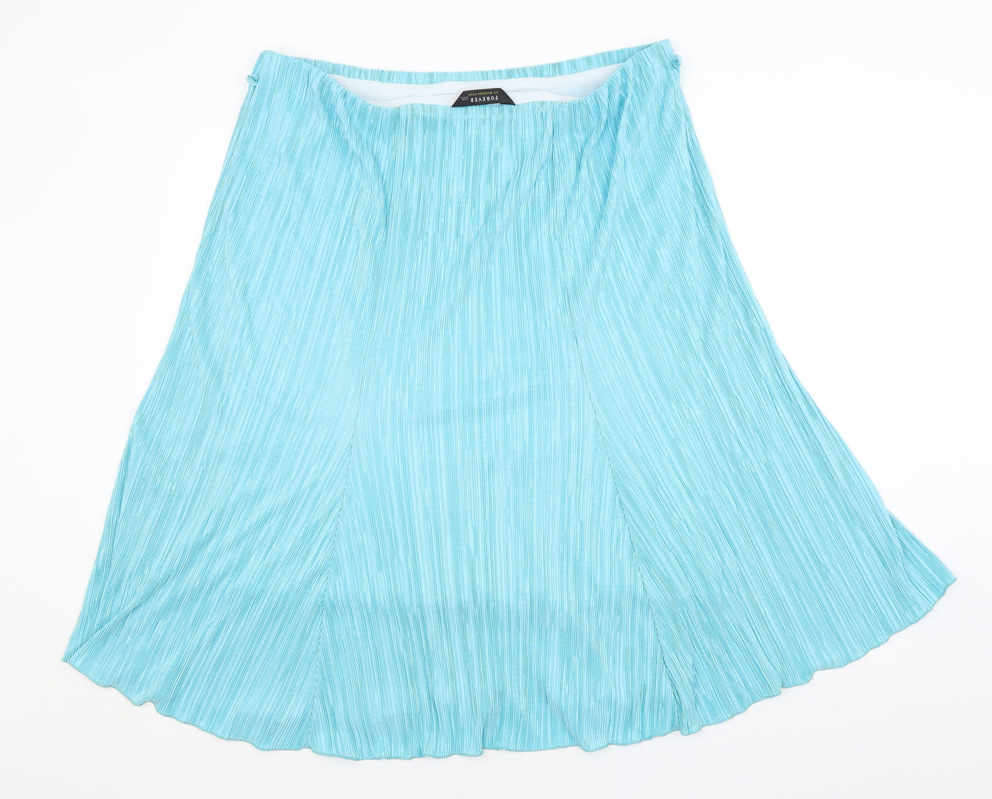 FOREVER 21 Womens Blue   A-Line Skirt Size 2XL