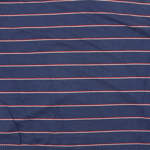 H&M Mens Blue Striped  Pullover Jumper Size XL