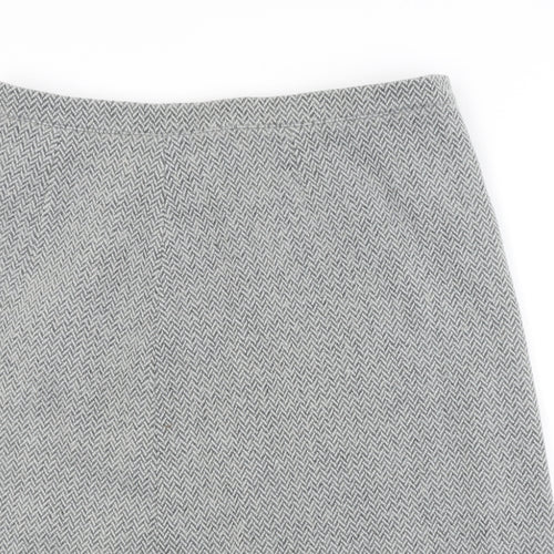 Preworn Womens Grey Argyle/Diamond  A-Line Skirt