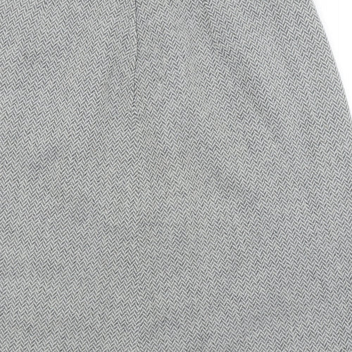 Preworn Womens Grey Argyle/Diamond  A-Line Skirt