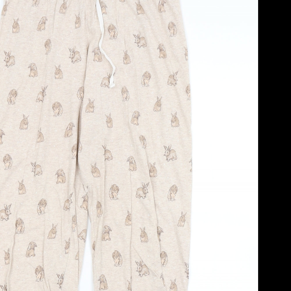 Primark Womens Brown Animal Print   Pyjama Pants Size 10
