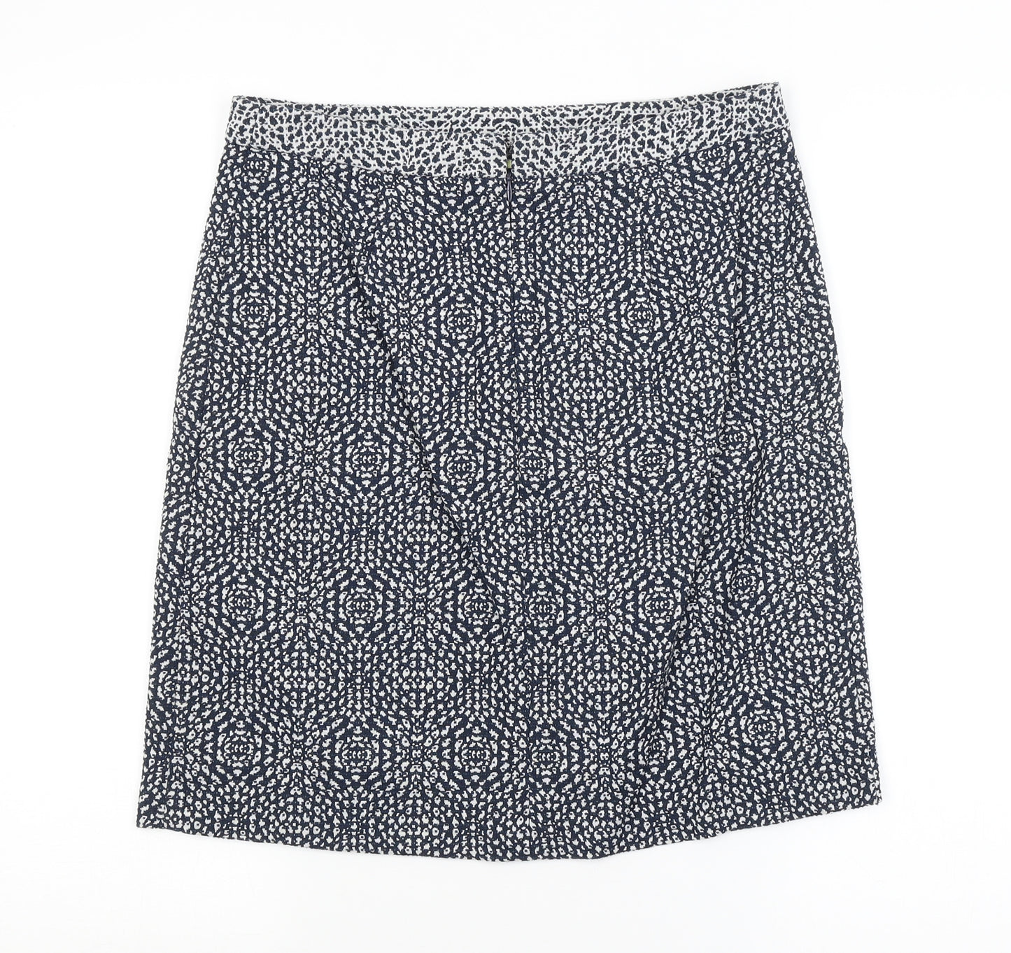 Monsoon Womens Blue Argyle/Diamond  Straight & Pencil Skirt Size 8