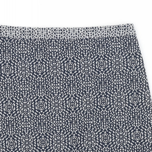 Monsoon Womens Blue Argyle/Diamond  Straight & Pencil Skirt Size 8