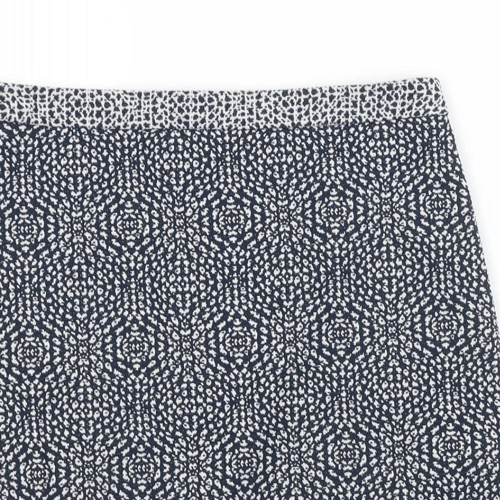 Monsoon Womens Blue Argyle/Diamond  Straight & Pencil Skirt Size 8