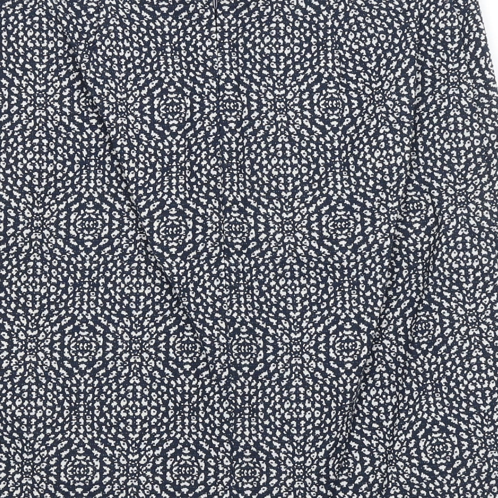 Monsoon Womens Blue Argyle/Diamond  Straight & Pencil Skirt Size 8