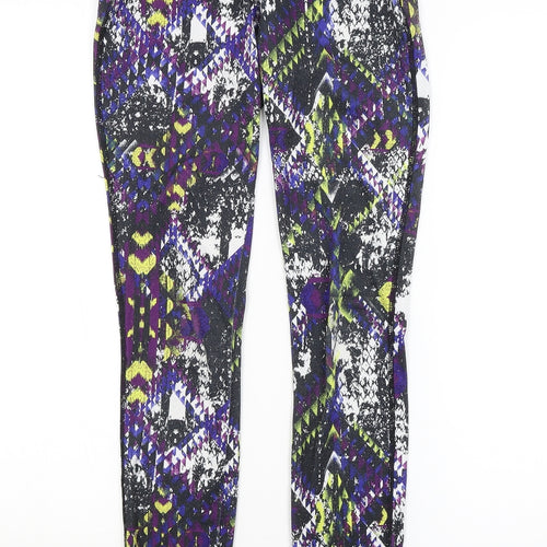 New Look Womens Multicoloured Argyle/Diamond  Compression Leggings Size XS L28 in