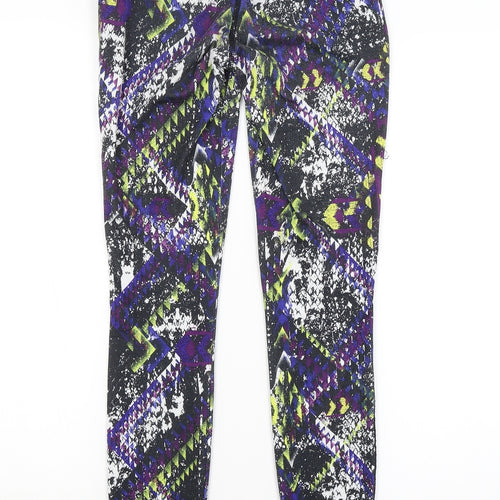 New Look Womens Multicoloured Argyle/Diamond  Compression Leggings Size XS L28 in