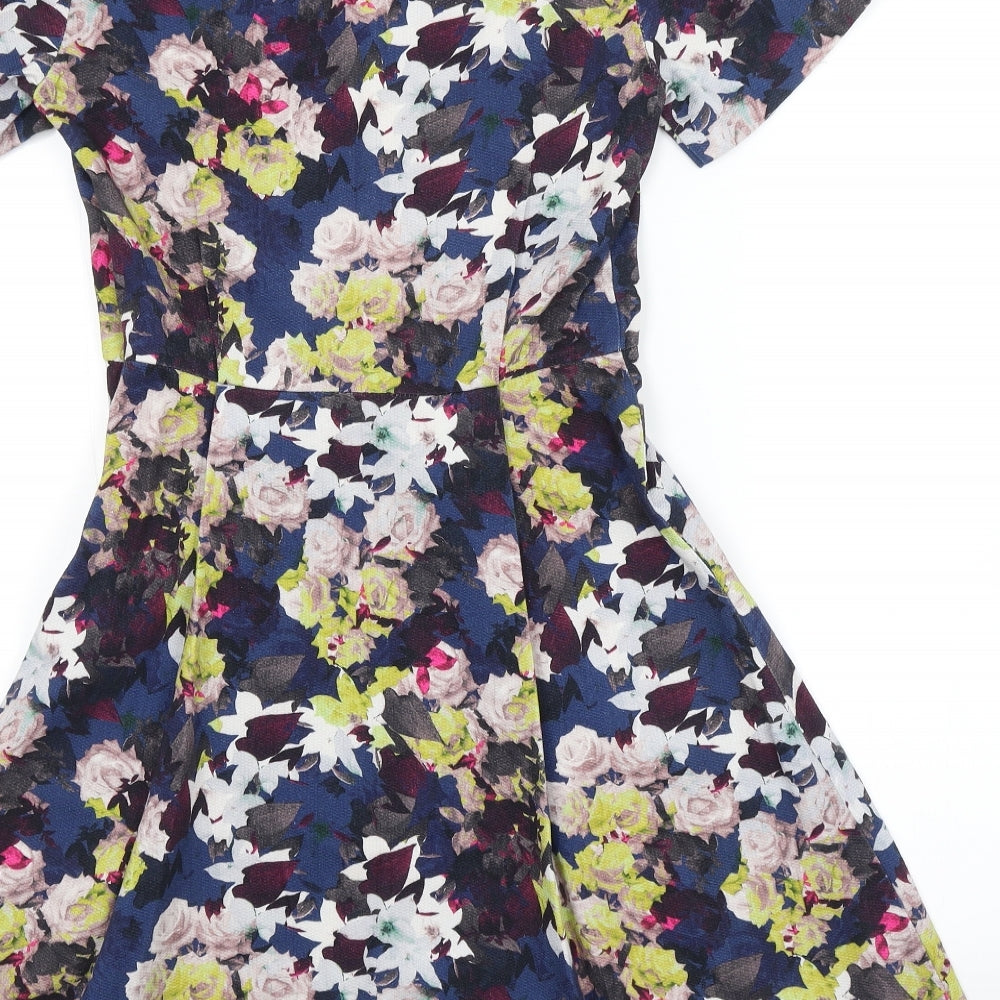 Monsoon Womens Multicoloured Floral  A-Line  Size 8