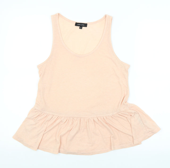 New Look Womens Pink Basic Tank Size 6