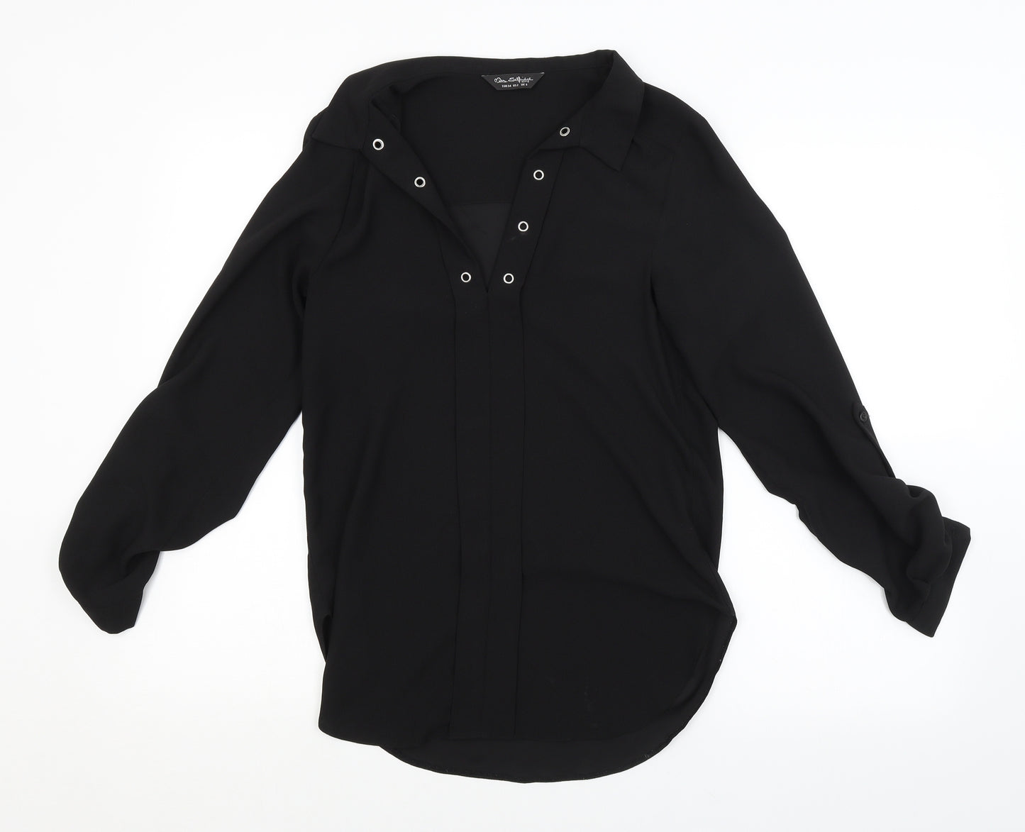 Miss Selfridge Womens Black   Basic Blouse Size 6