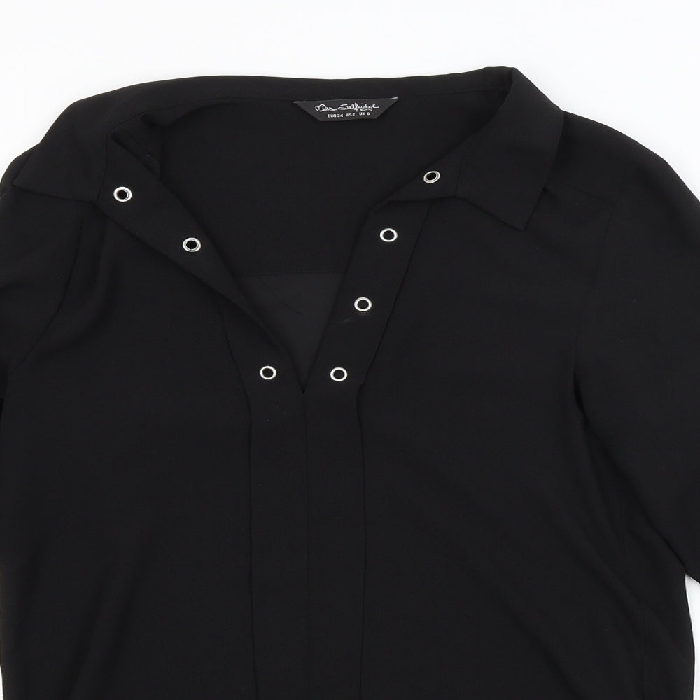 Miss Selfridge Womens Black   Basic Blouse Size 6