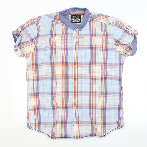 Angelo Litrico Mens Multicoloured Check   Button-Up Size XL