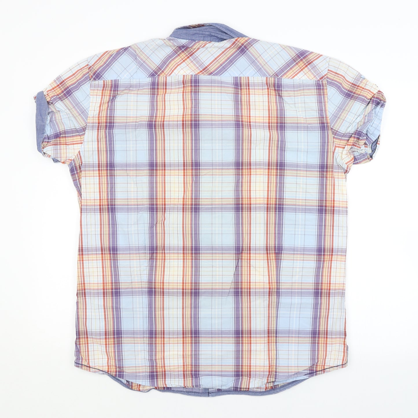 Angelo Litrico Mens Multicoloured Check   Button-Up Size XL