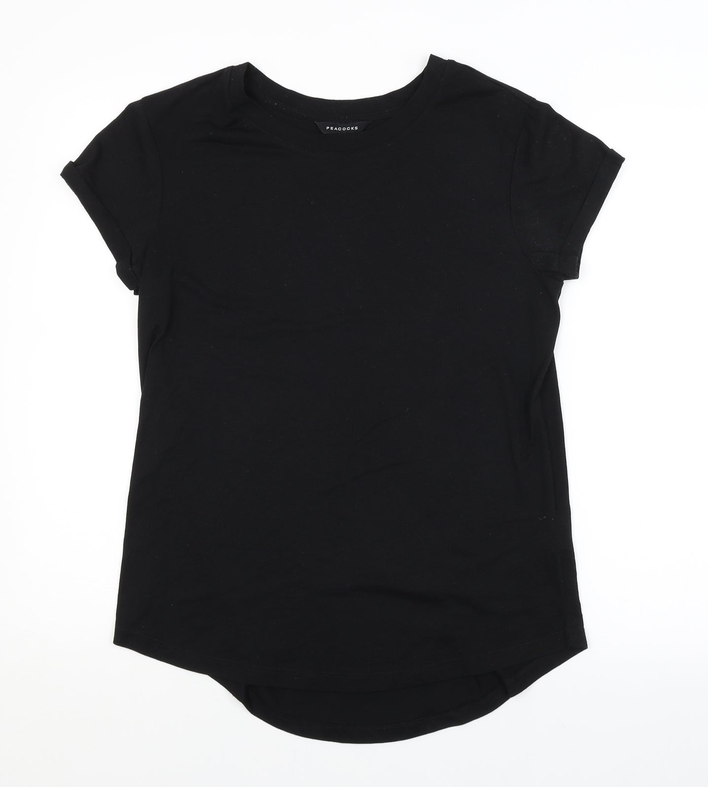 Peacocks Womens Black   Basic T-Shirt Size 8