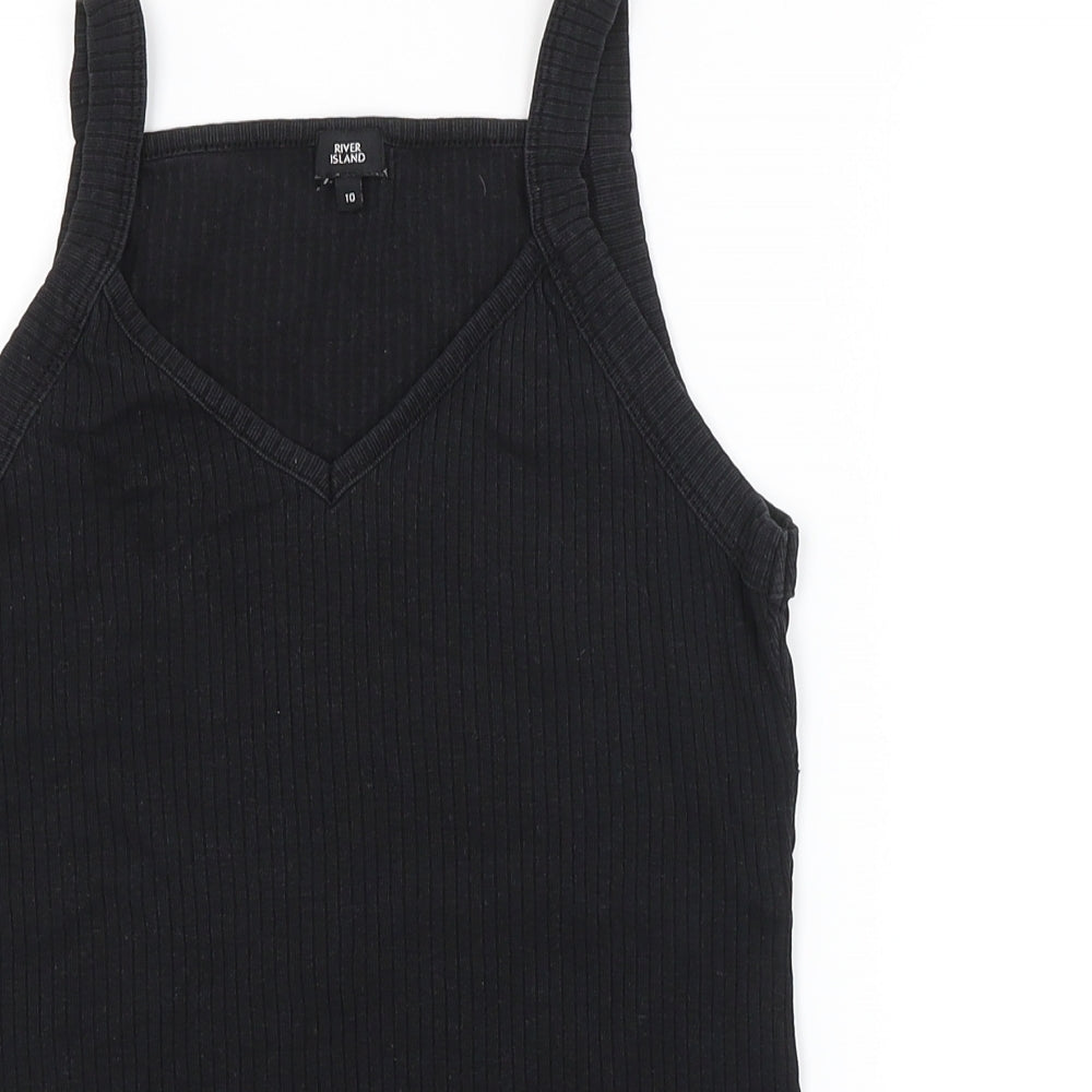 River Island Womens Black   Basic Tank Size 10
