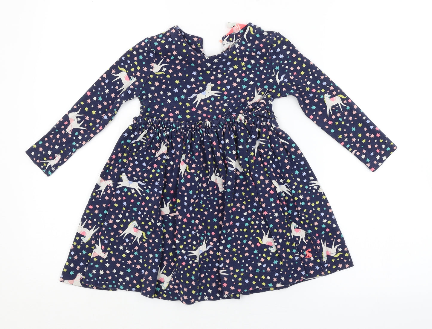 Joules Girls Blue Argyle/Diamond  A-Line  Size 4 Years