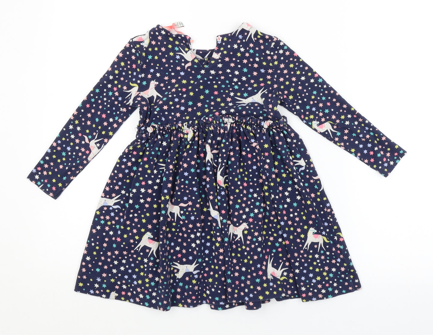 Joules Girls Blue Argyle/Diamond  A-Line  Size 4 Years