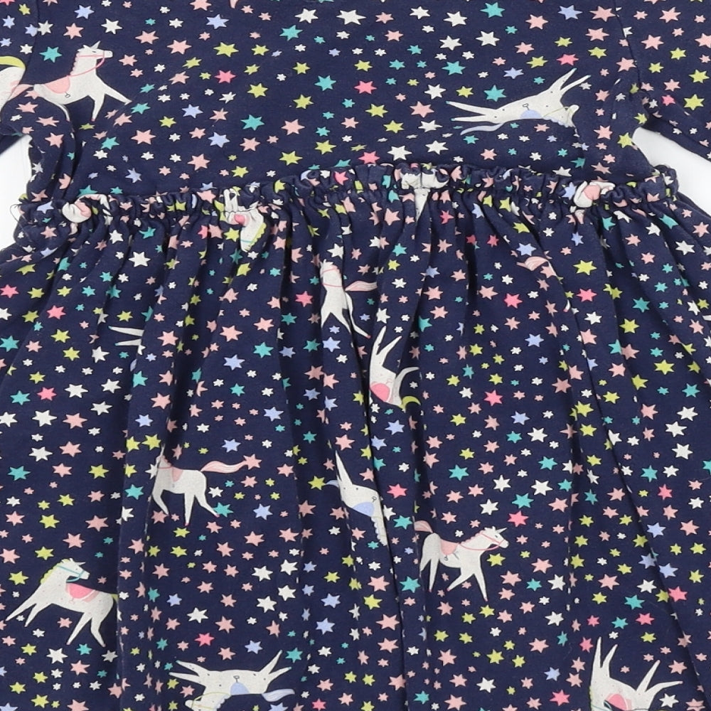 Joules Girls Blue Argyle/Diamond  A-Line  Size 4 Years