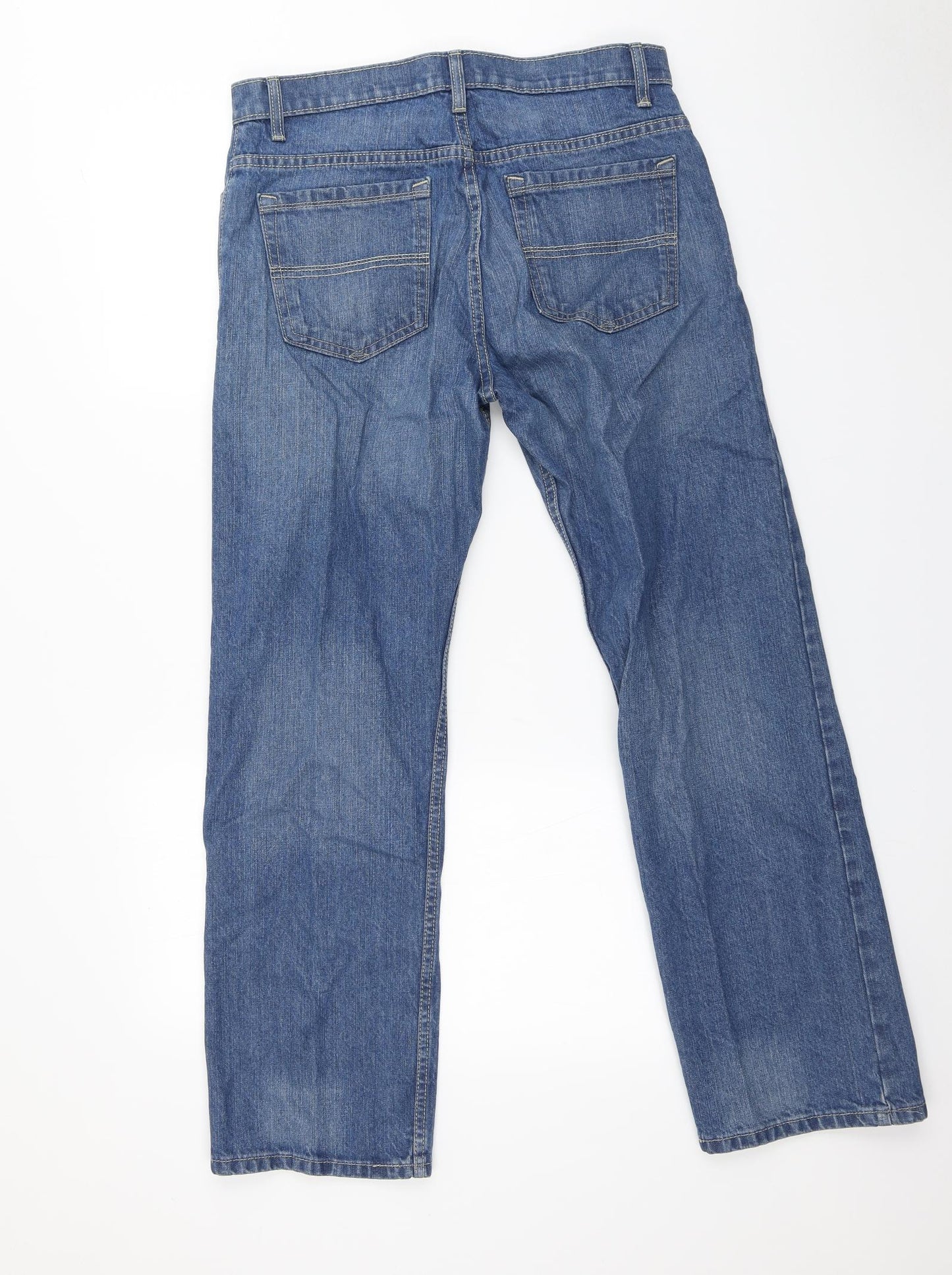 Marks and Spencer Mens Blue   Straight Jeans Size 32 in L29 in
