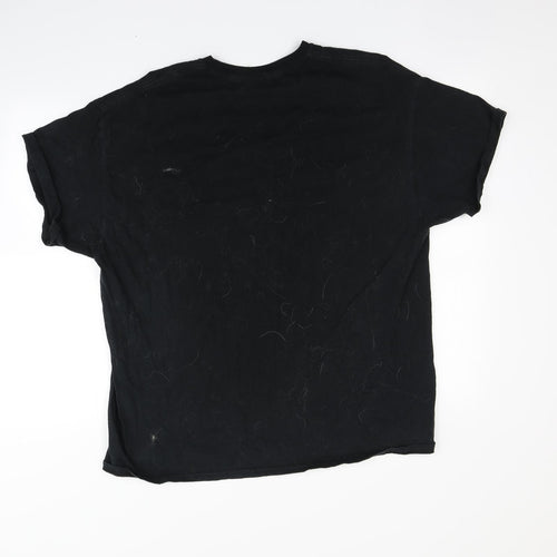Gildan Mens Black    T-Shirt Size XL