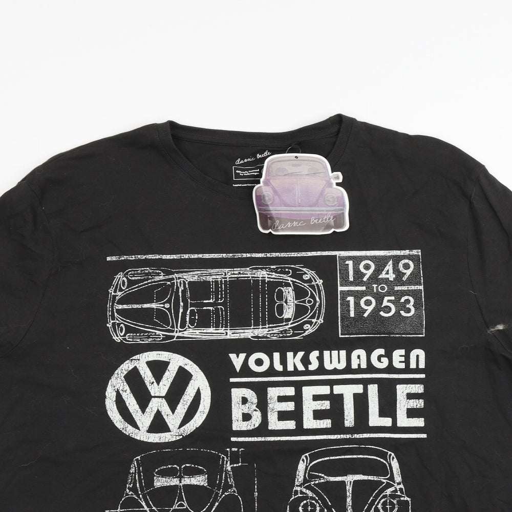 TU Mens Black    T-Shirt Size 2XL  - Beetle