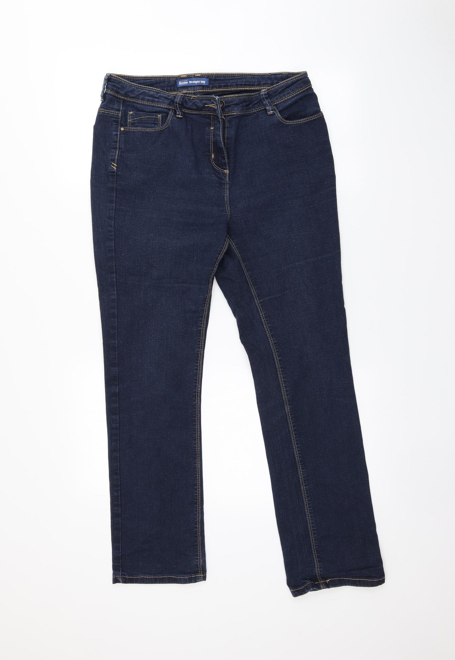 BHS Womens Blue   Straight Jeans Size 12 L27 in