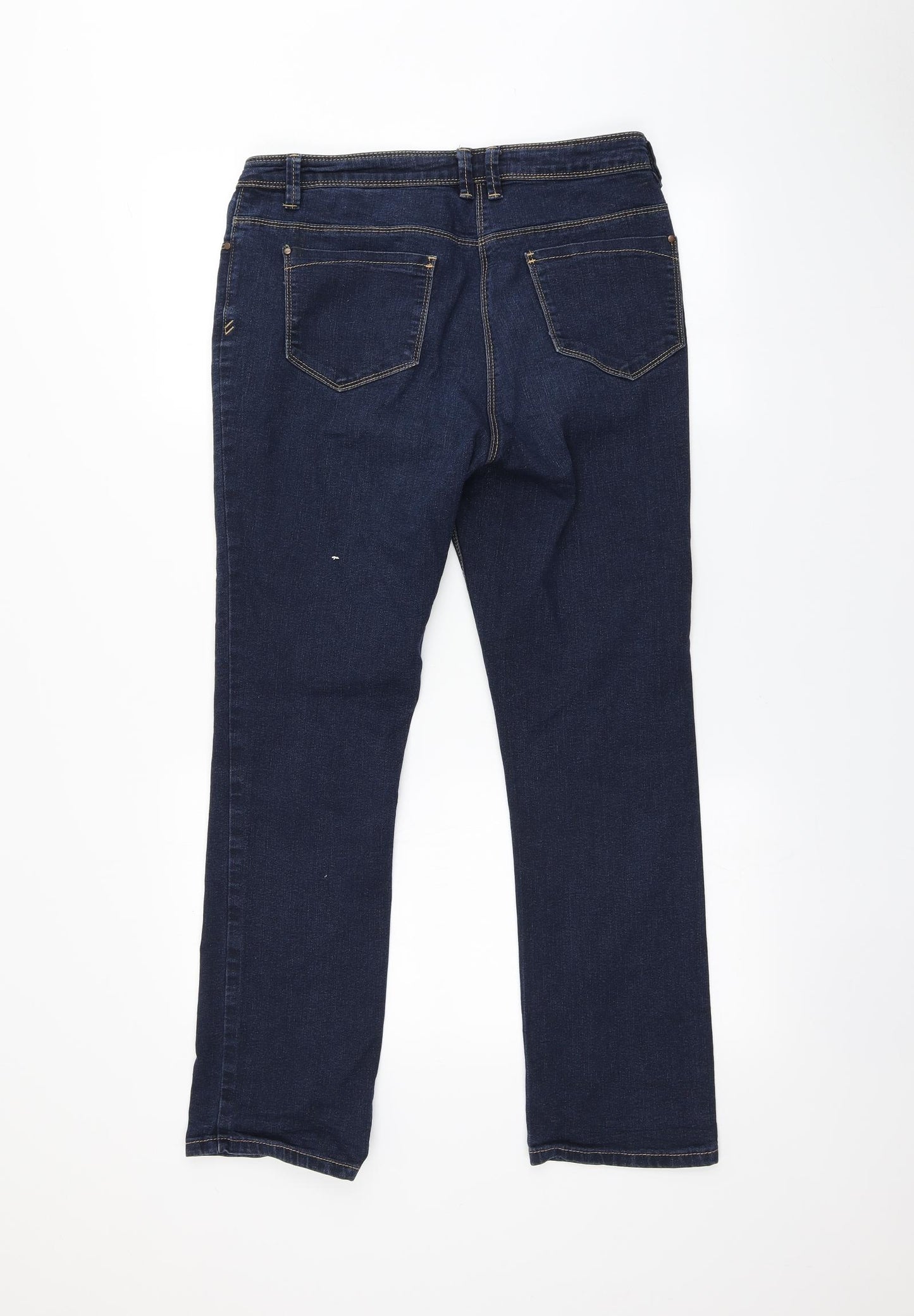 BHS Womens Blue   Straight Jeans Size 12 L27 in