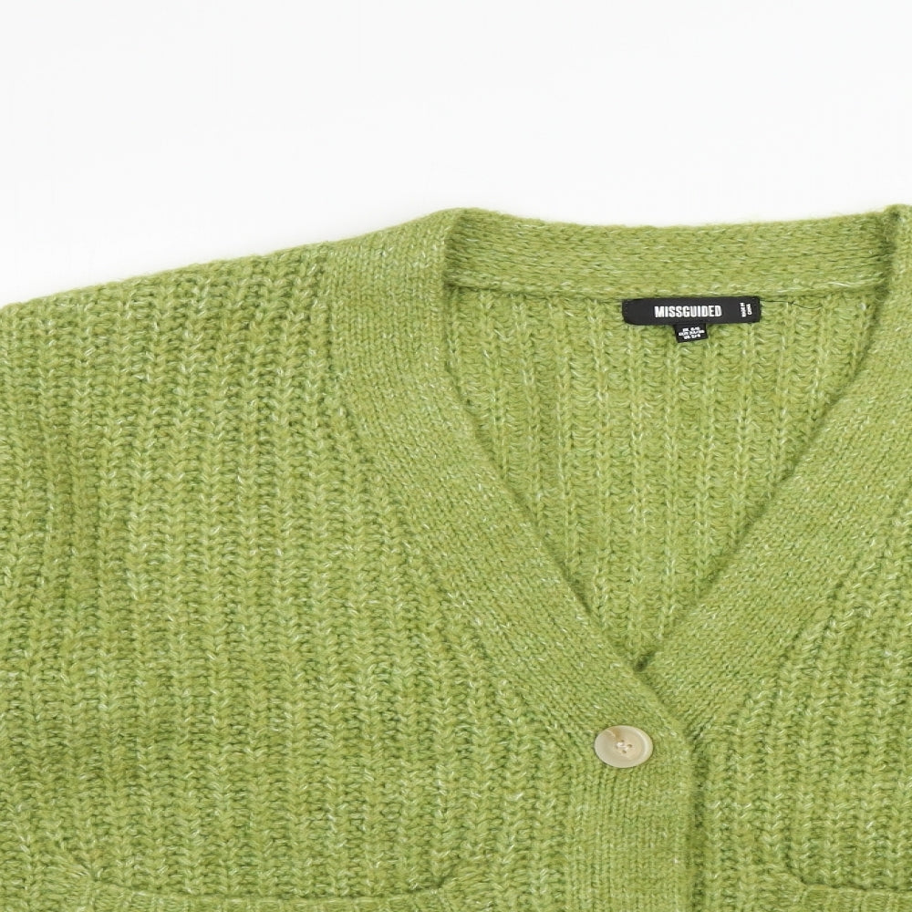 Missguided Womens Green   Cardigan Jumper Size 6