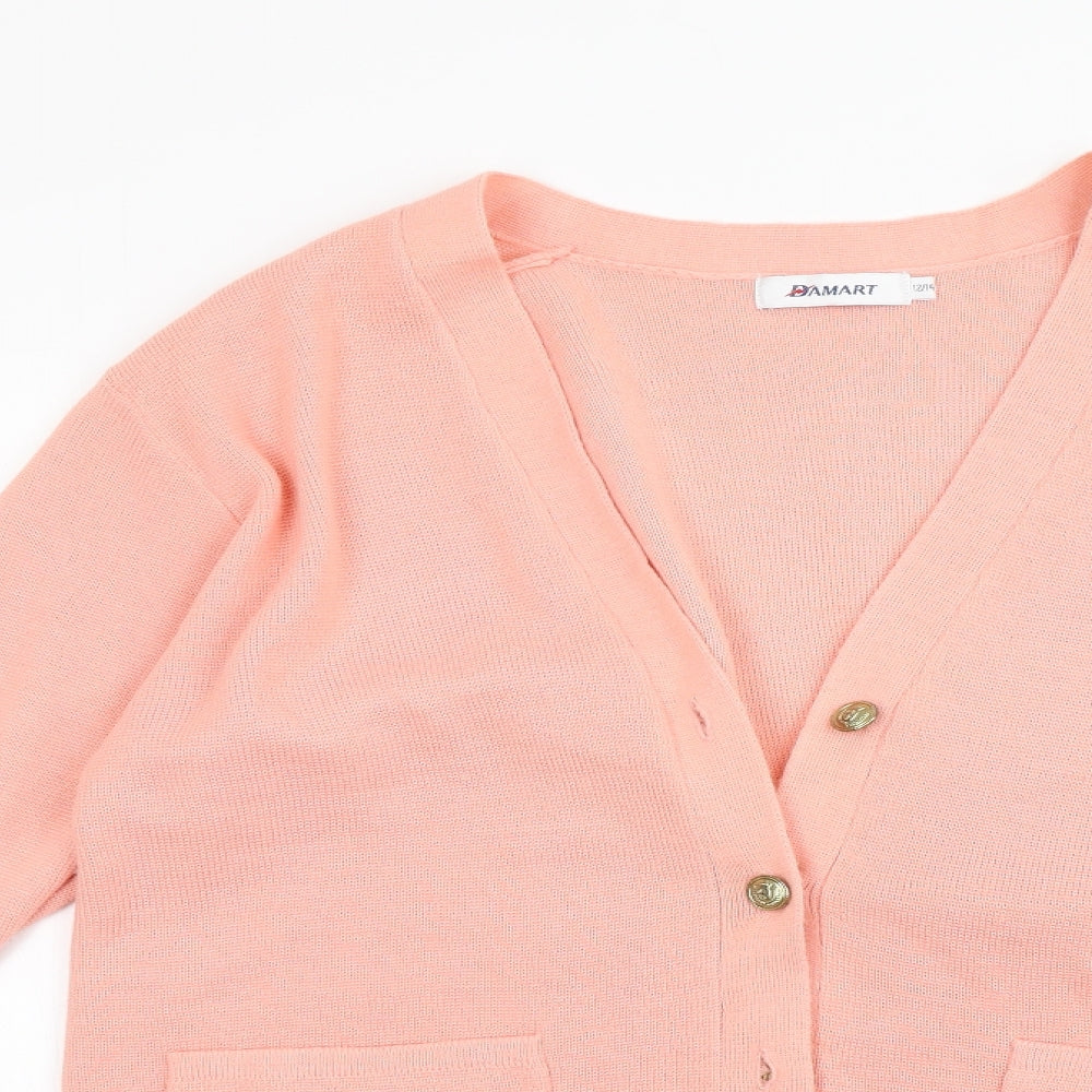 Damart Womens Pink   Cardigan Jumper Size 12