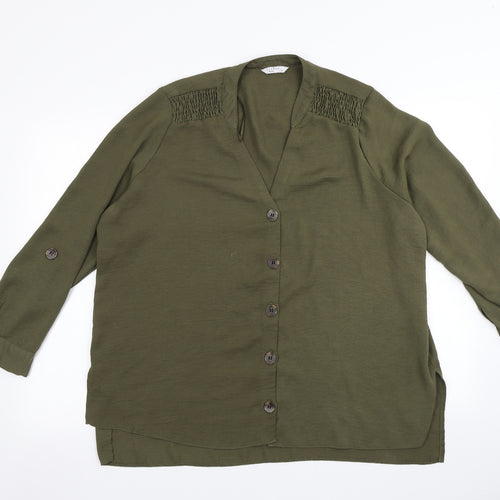 Matalan Womens Green   Basic Button-Up Size 16
