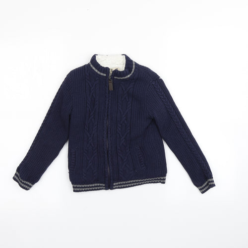 E of M Boys Blue   Full Zip Sweatshirt Size 5-6 Years