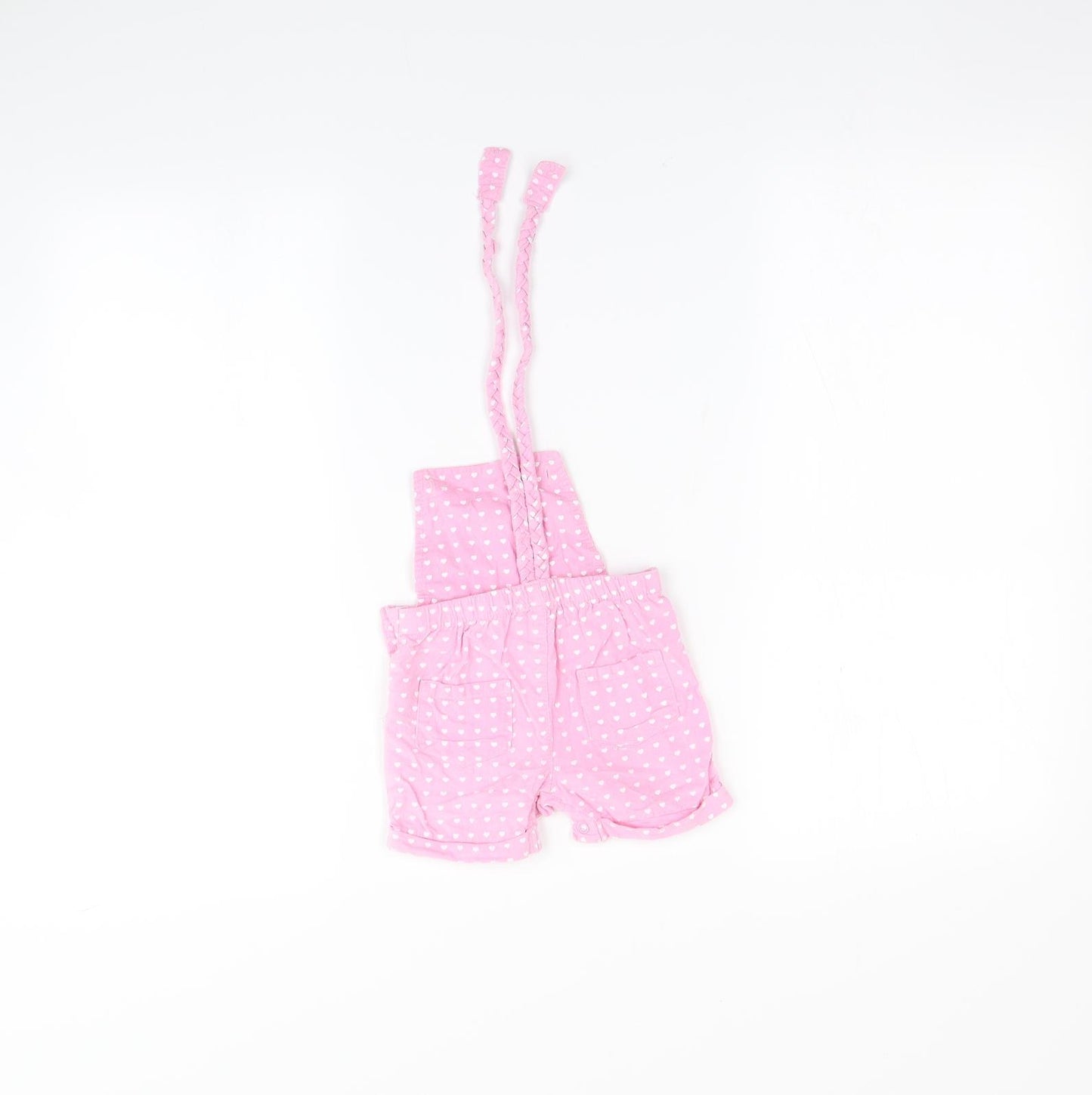 Nursey Times Baby Pink Polka Dot  Dungaree One-Piece Size 0-3 Months