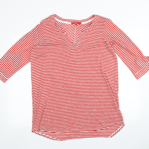 NEXT Womens Red Striped  Basic T-Shirt Size 18