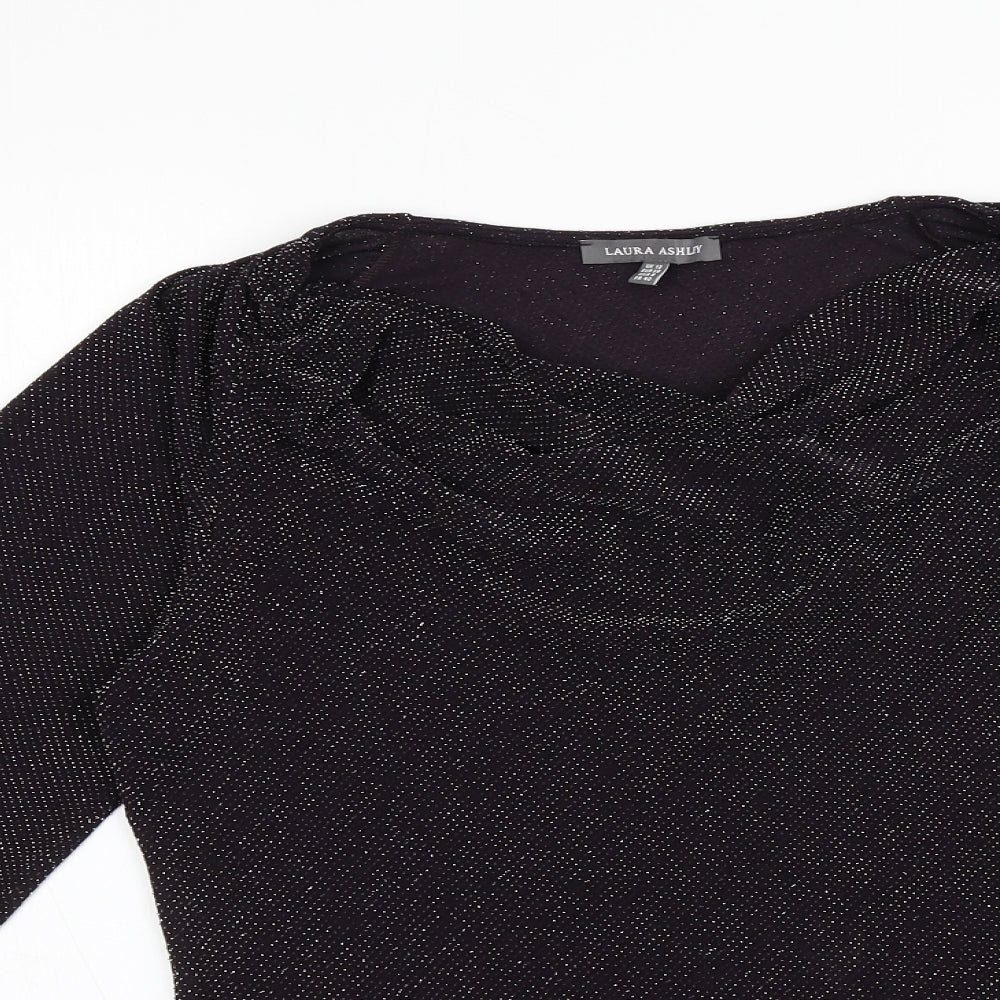 Laura Ashley Womens Purple   Basic T-Shirt Size 12