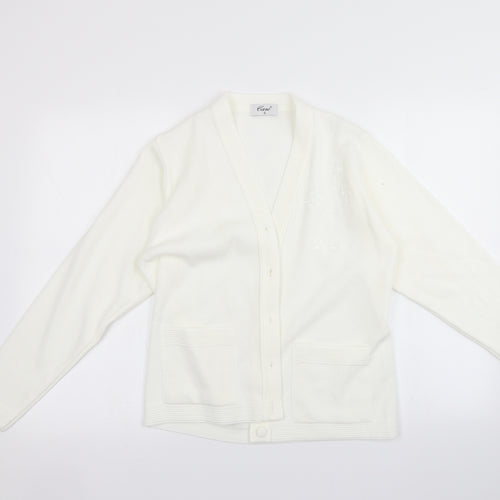 Care Womens White   Cardigan Jumper Size S