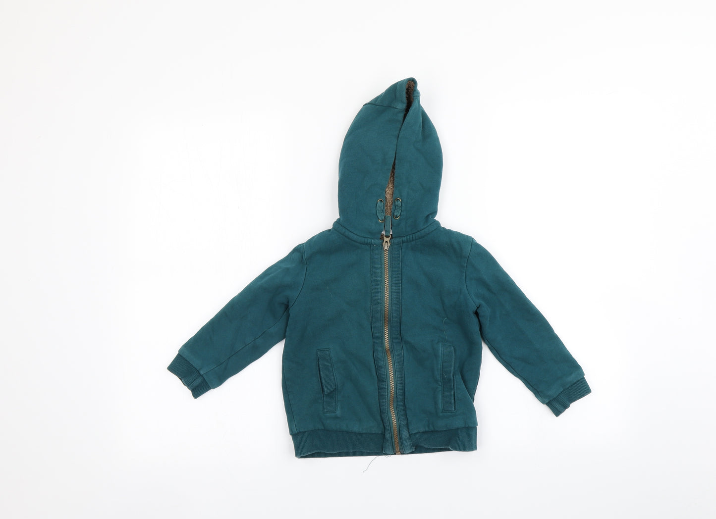 John Lewis Boys Blue   Full Zip Hoodie Size 4 Years