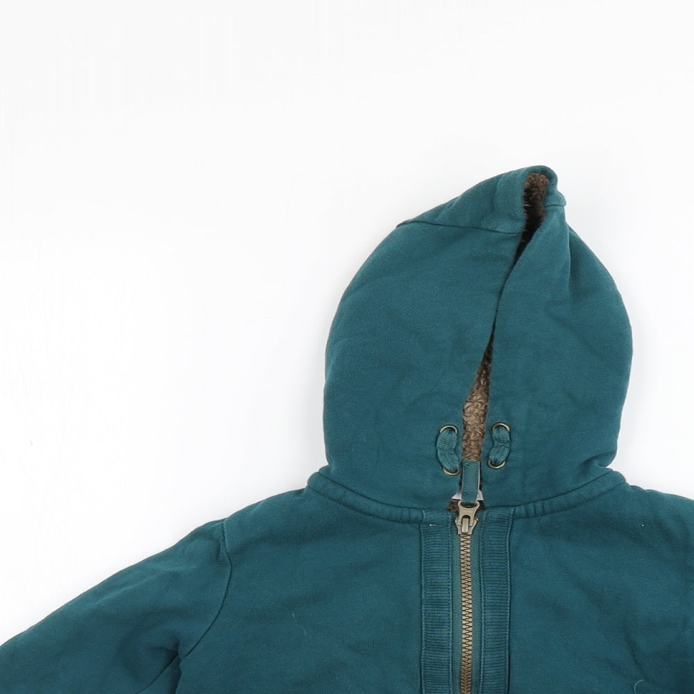 John Lewis Boys Blue   Full Zip Hoodie Size 4 Years