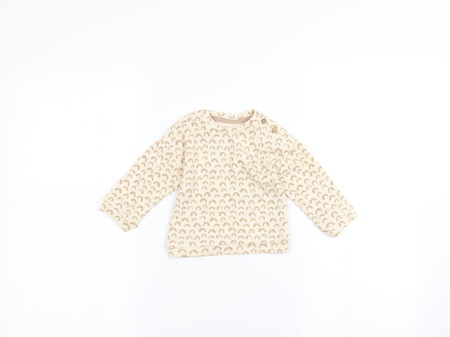 George Baby Beige Animal Print   Pyjama Top Size 3-6 Months