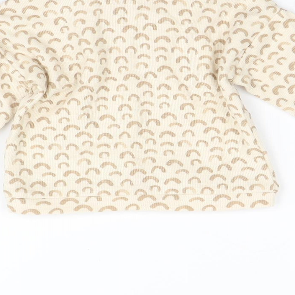 George Baby Beige Animal Print   Pyjama Top Size 3-6 Months