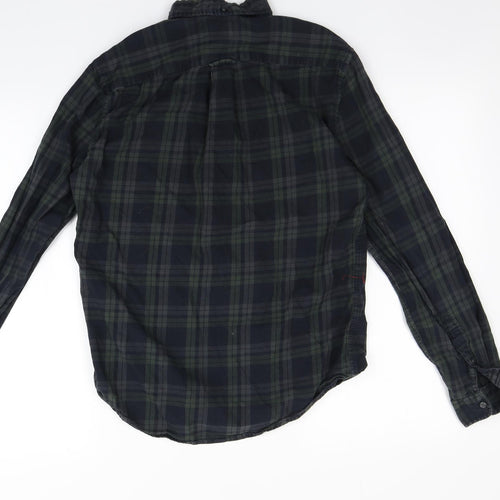 N ext Mens Green Check   Button-Up Size S