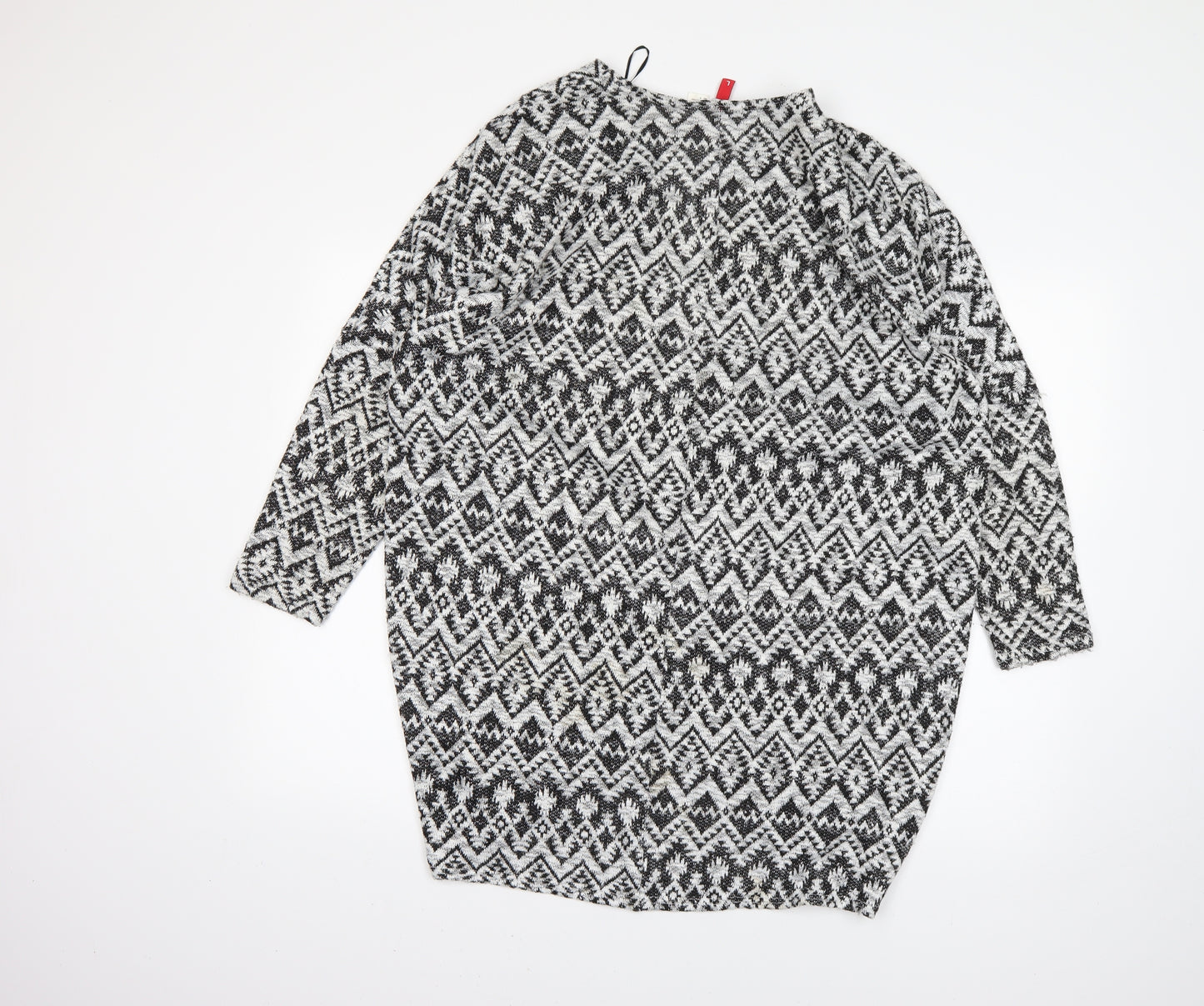 H&M Womens White Striped  Cardigan Jumper Size L