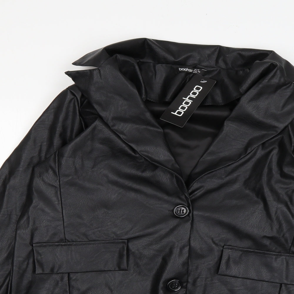 Boohoo Womens Black   Jacket  Size 12