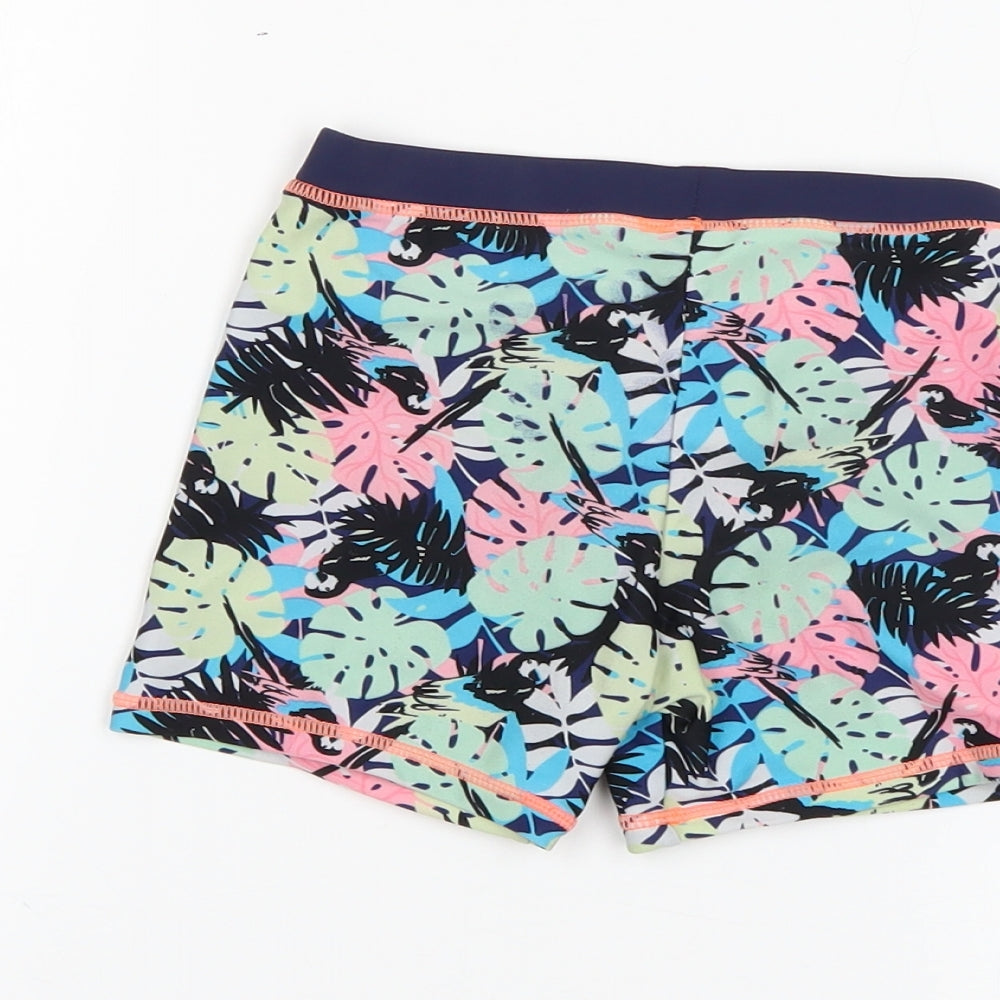 George Girls Black Floral  Sweat Shorts Size 4-5 Years