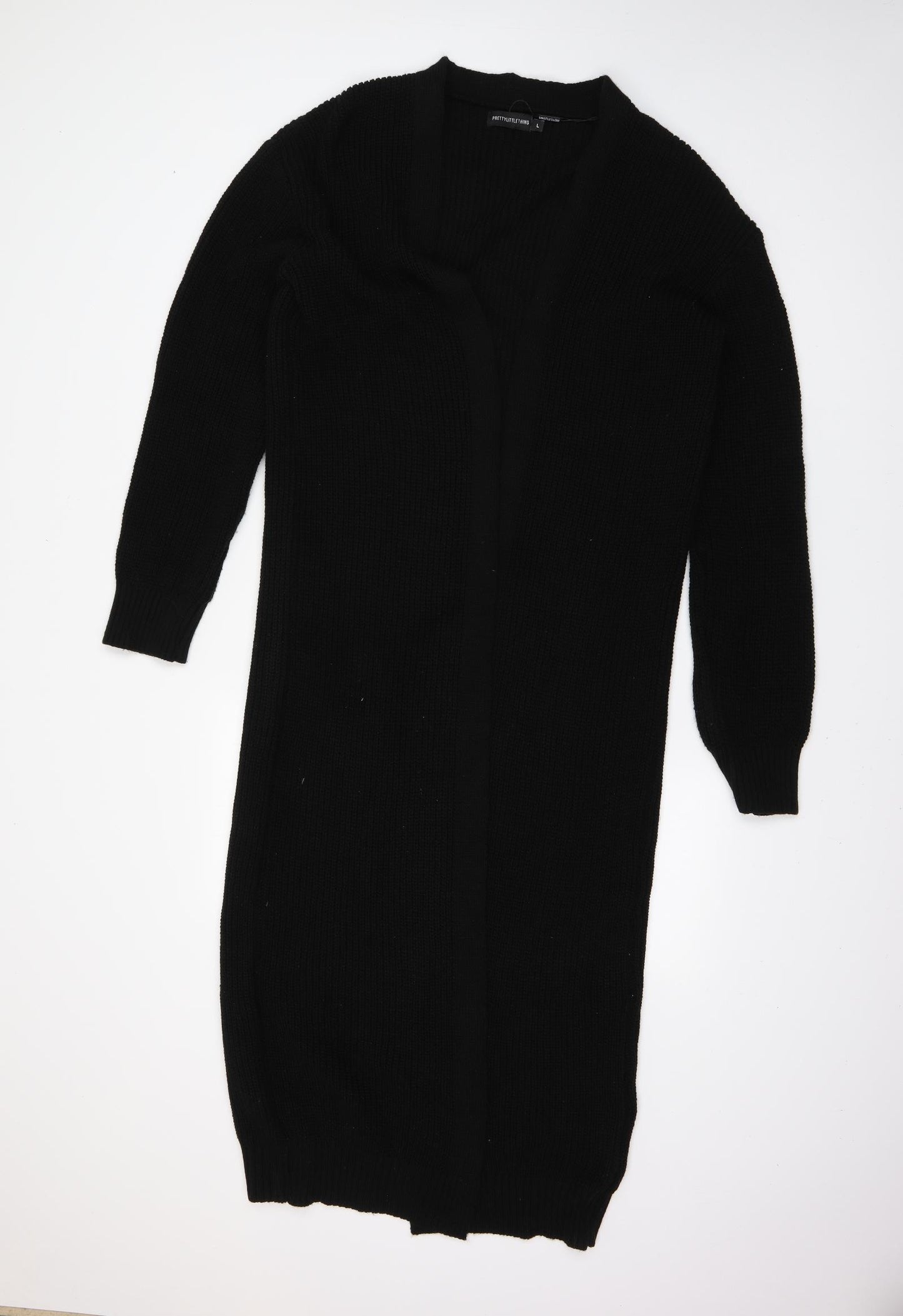 PRETTYLITTLETHING Womens Black   Jacket Coatigan Size L