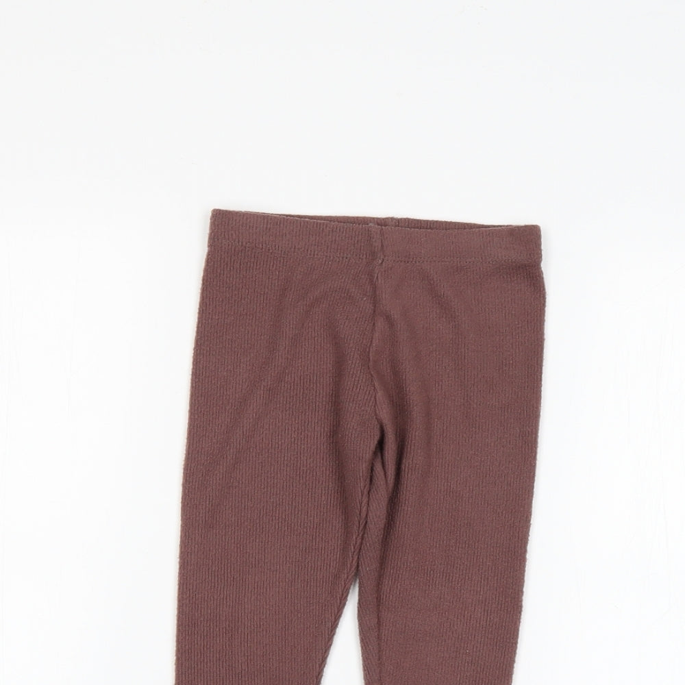 George Girls Brown   Sweatpants Trousers Size 3-4 Years